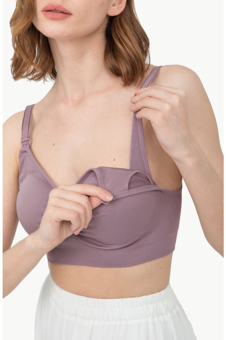 Jade Seamless Maternity And Nursing Bra, Alternate, color, LAVENDER