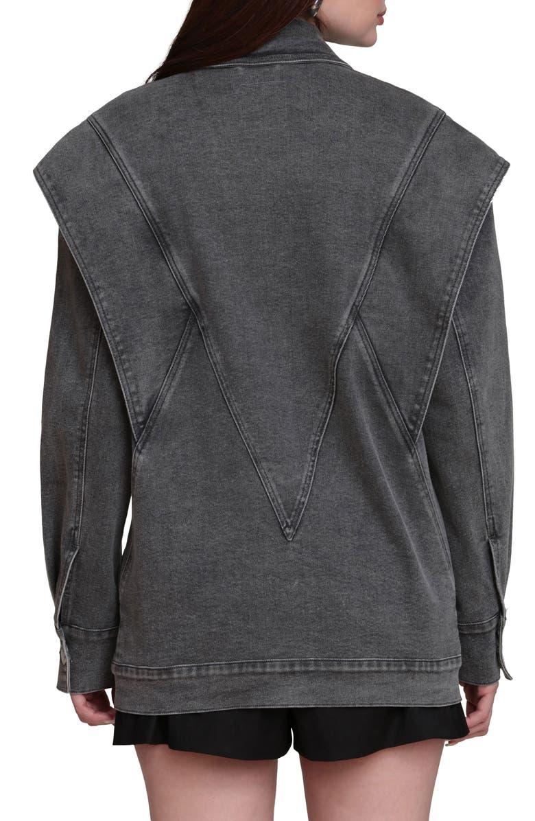 Avec Les Filles Oversize Seamed Jacket, Alternate, color, Grey Wash