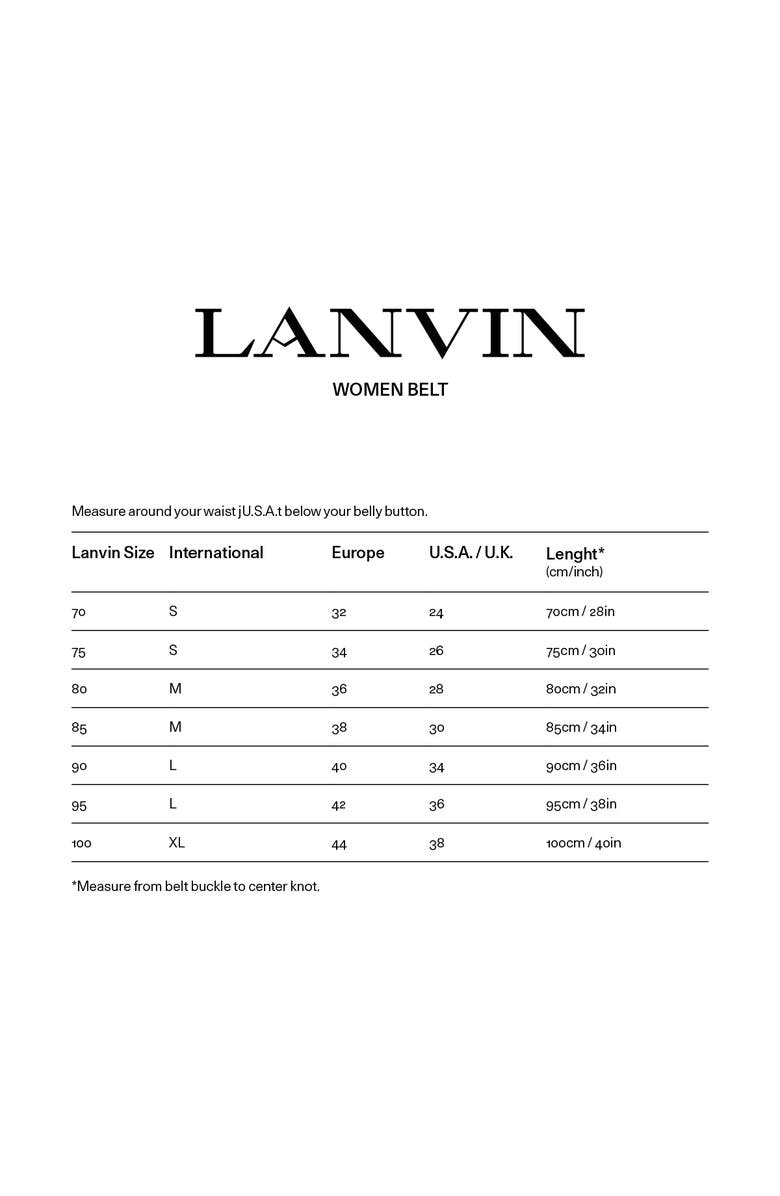 Lanvin Compagnon Large Leather Belt, Alternate, color, Black