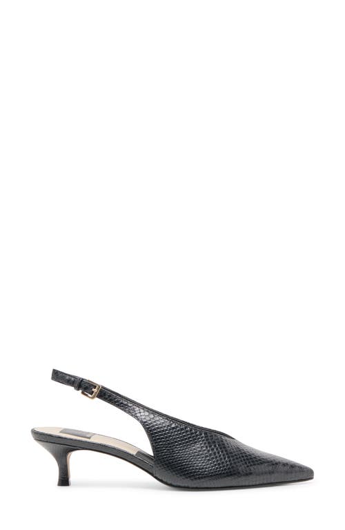 Dolce Vita Alenna Slingback Pointed Toe Kitten Heel Pump In Black