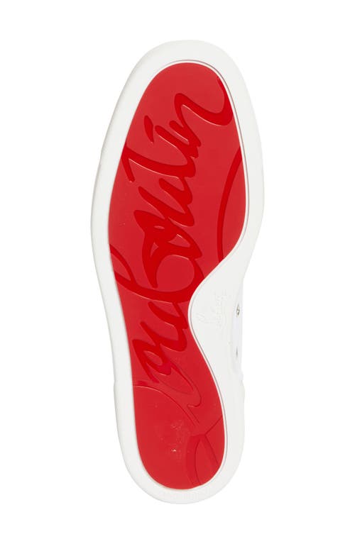Christian Louboutin Retero Leather And Canvas Sneakers
