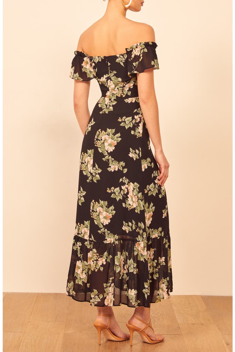 Butterfly Midi Dress, Alternate, color, ARIELLE