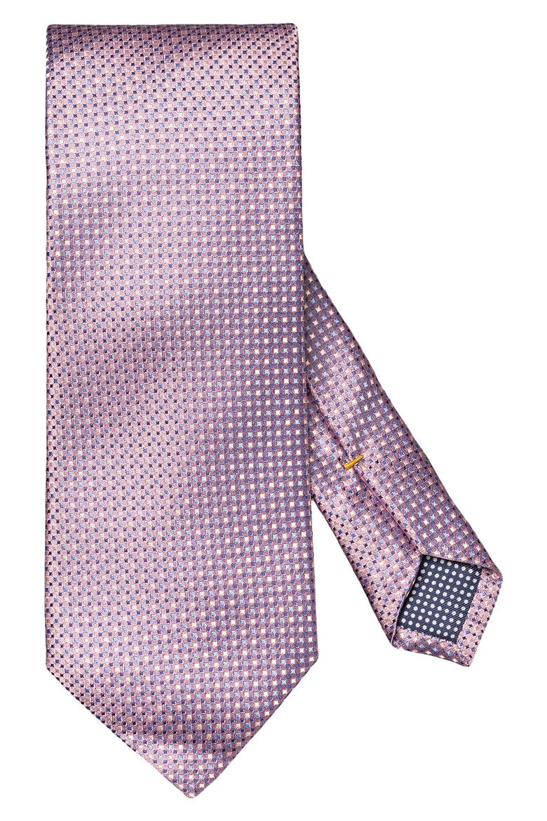 Geometric Silk Jacquard Tie, Main, color, MEDIUM PINK