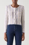LK Bennett Millie Fluffy Tweed Cardigan