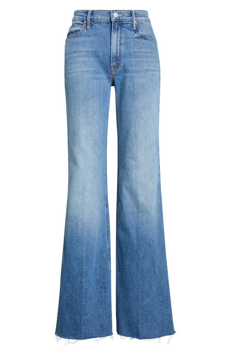 MOTHER The Doozy Fray Hem Flare Jeans, Alternate, color, Heads Or Tails