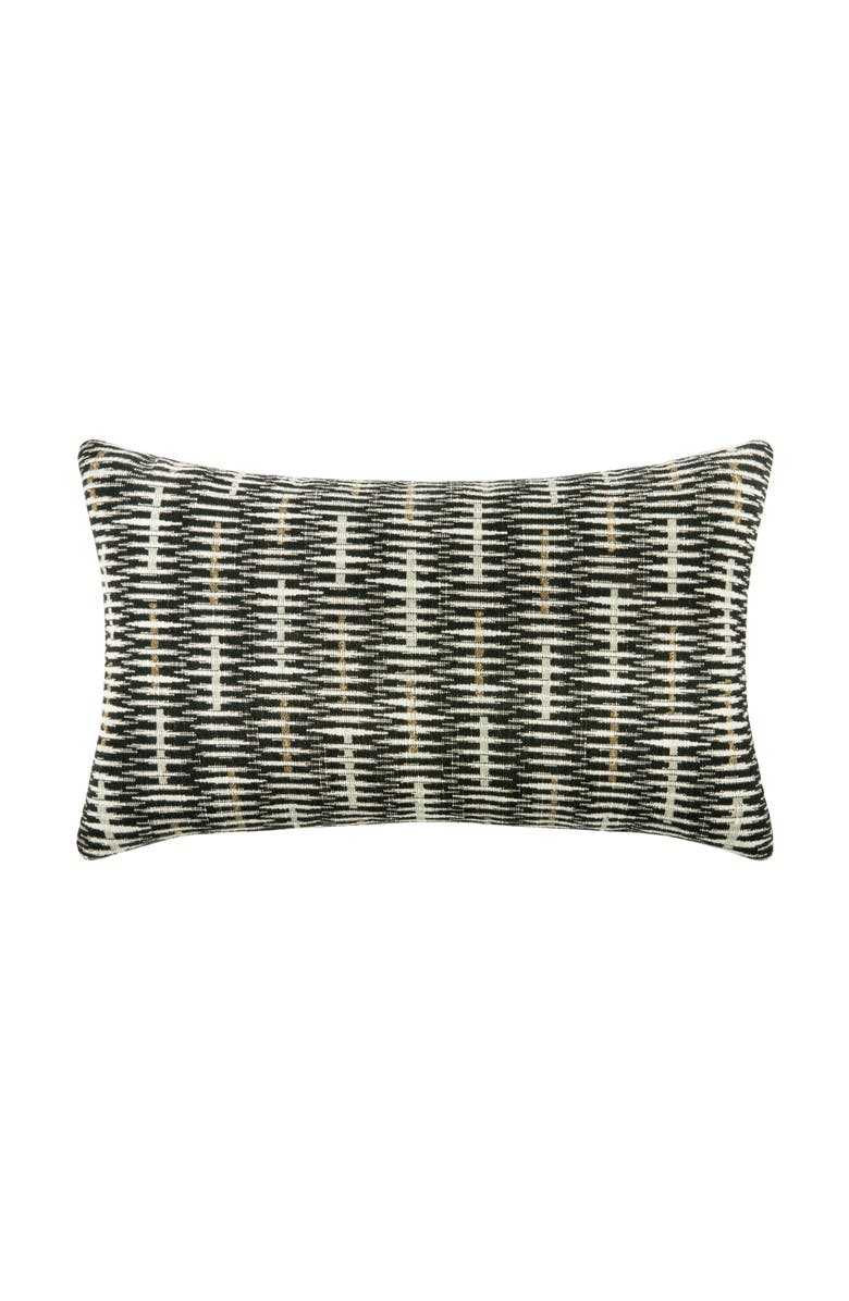 Elaine Smith Intertwine Ebony Indoor & Outdoor Woven Accent Pillow, Main, color, Ebony