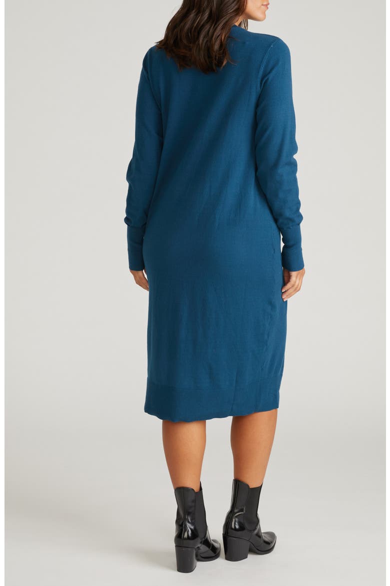 Everyday Long Sleeve Midi Sweater Dress, Alternate, color, DEEP TEAL