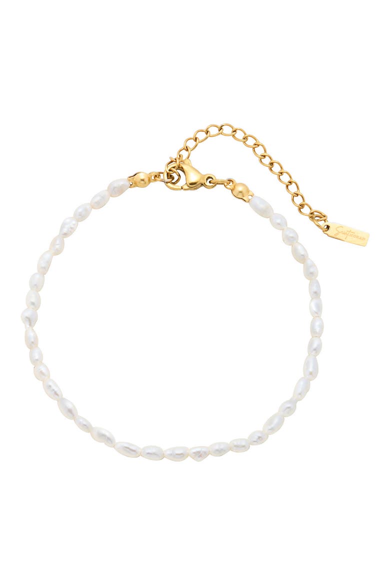 Seed Freshwater Pearl Bracelet, Main, color, WHITE