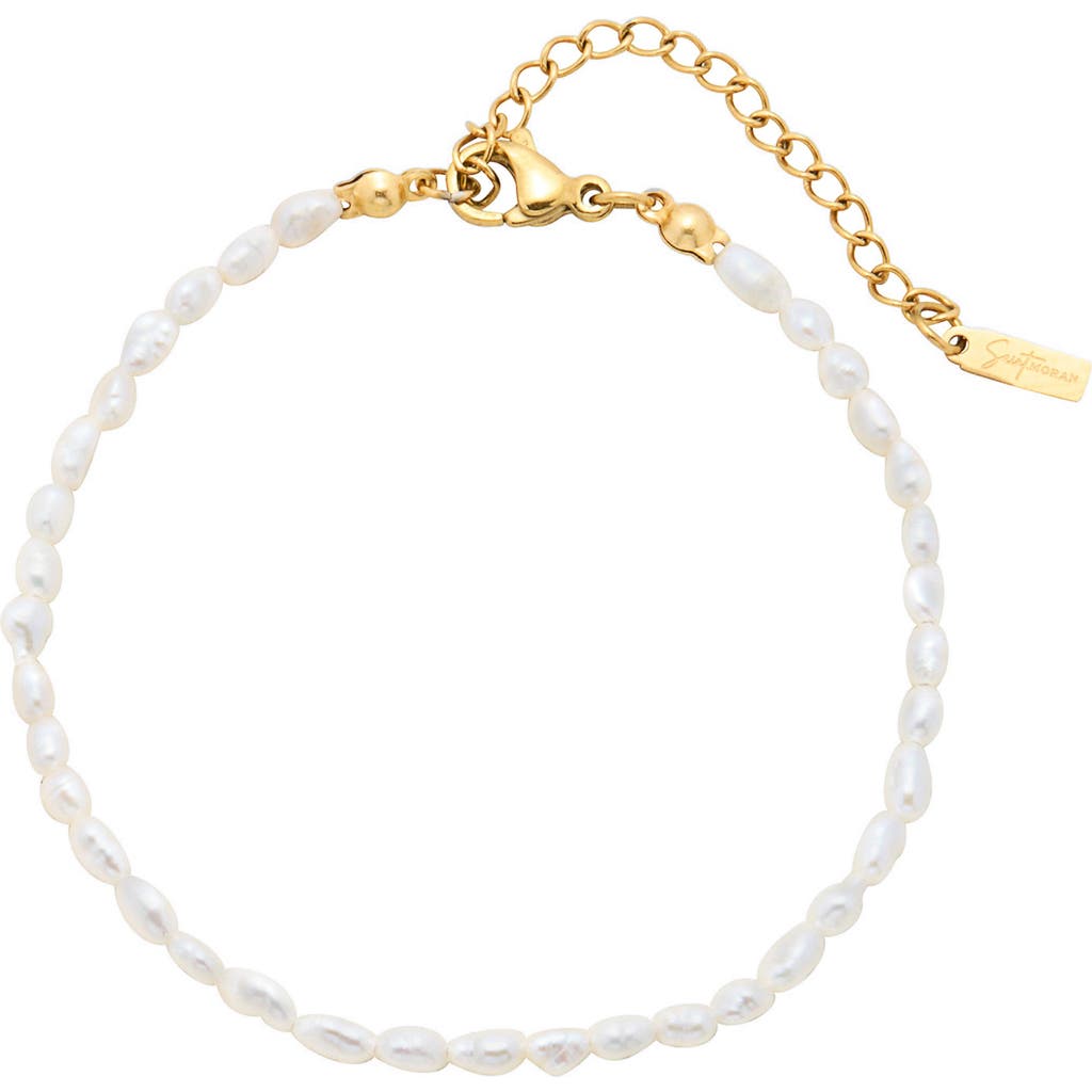 st. Moran Seed Freshwater Pearl Bracelet in White at Nordstrom Rack