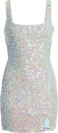 Sequin Open Back Minidress