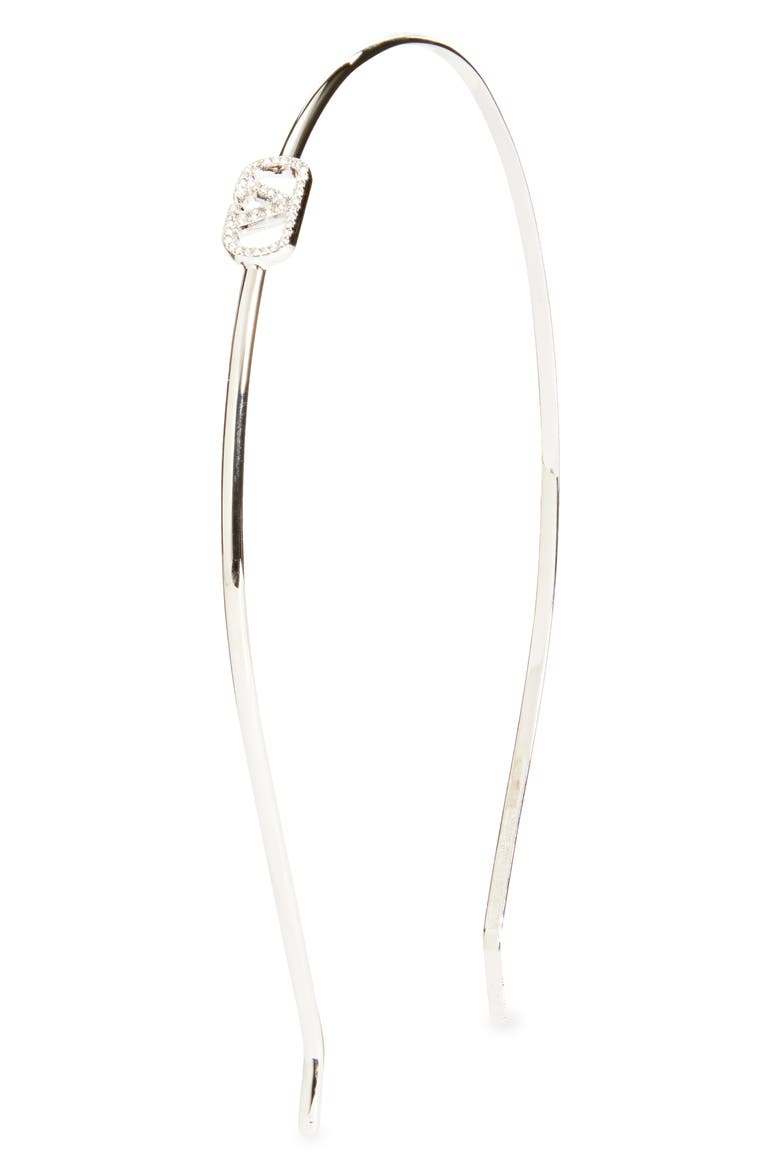 Crystal Embellished VLOGO Headband, Main, color, CRYSTAL
