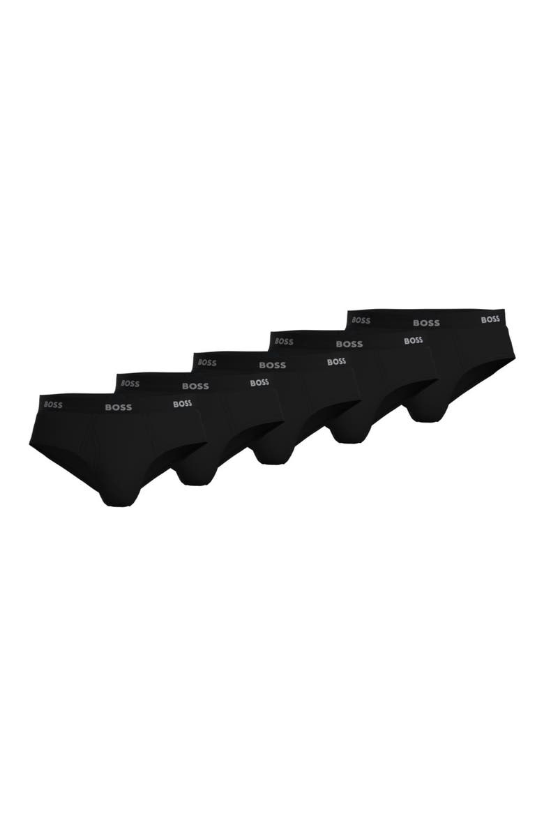 5-Pack Authentic Cotton Briefs, Main, color, BLACK