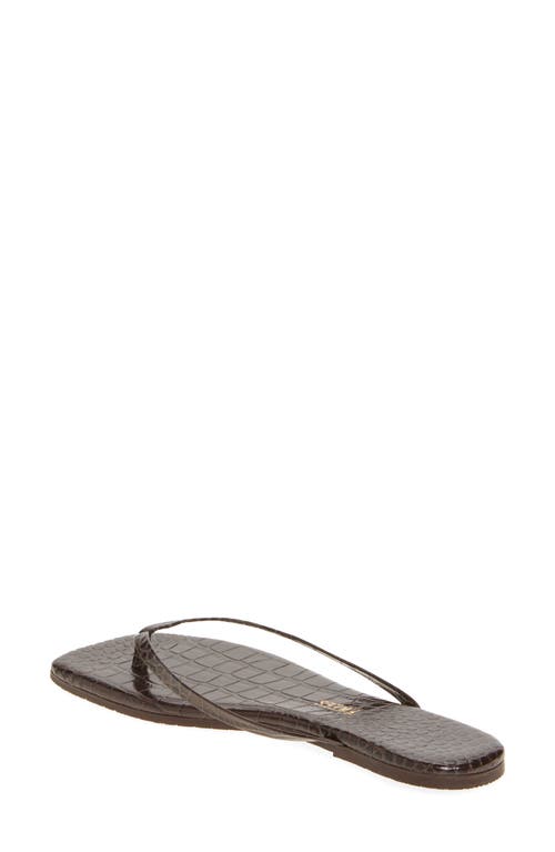 Tkees Lily Square Toe Croc Flip Flops In Sable