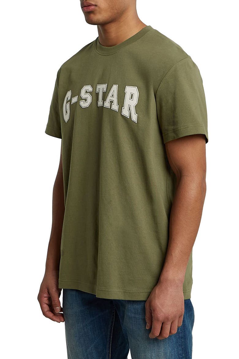 Felt Logo Organic Cotton Graphic T-Shirt, Alternate, color, SHADOW OLIVE