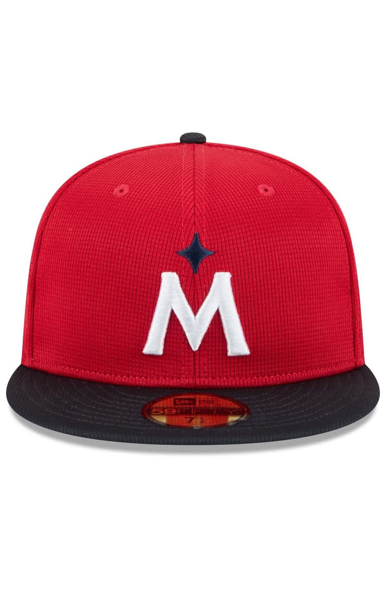 New Era Men's New Era  Red/Navy Minnesota Twins 2025 Spring Training 59FIFTY Fitted Hat, Alternate, color, 