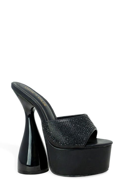 Chase & Chloe Chase And Chloe Miranda Rhinestone Platform Sandal