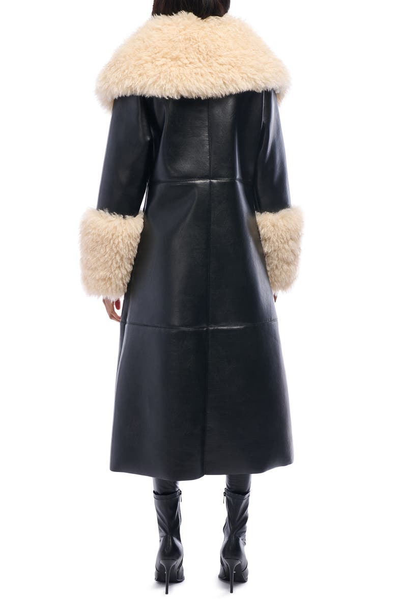AZALEA WANG Faux Fur Trench Coat, Alternate, color, 