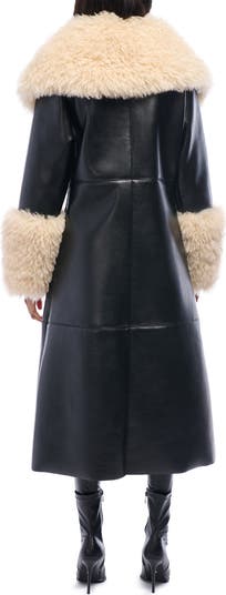 Faux Fur Trench Coat