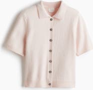 H&M Short-sleeved Collared Cardigan