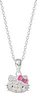 Jacmel Hello Kitty® Sterling Silver Crystal Pendant Necklace