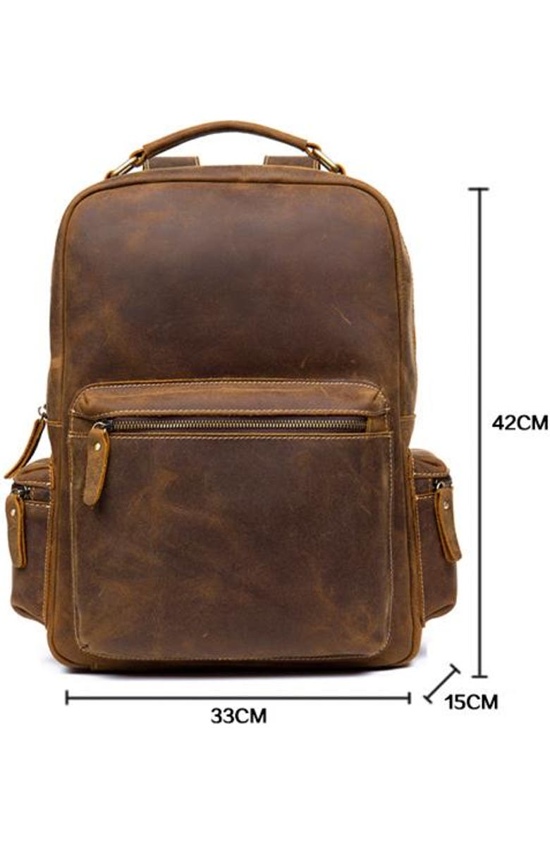 STEEL HORSE LEATHER The Langley Backpack | Genuine Vintage Leather Backpack, Alternate, color, Brown
