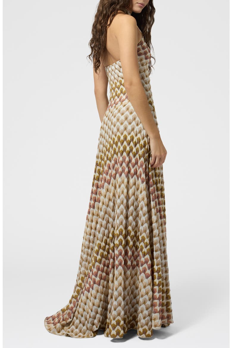 Halter Neck Maxi Dress, Alternate, color, BEIGE