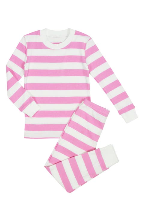 Sara's Prints Kids' Two-Piece Fitted Pajamas (Toddler, Little Girl & Big Girl)