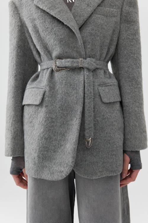 NOCTURNE NOCTURNE SELF-BELTED DOUBLE BREASTED JACKET 