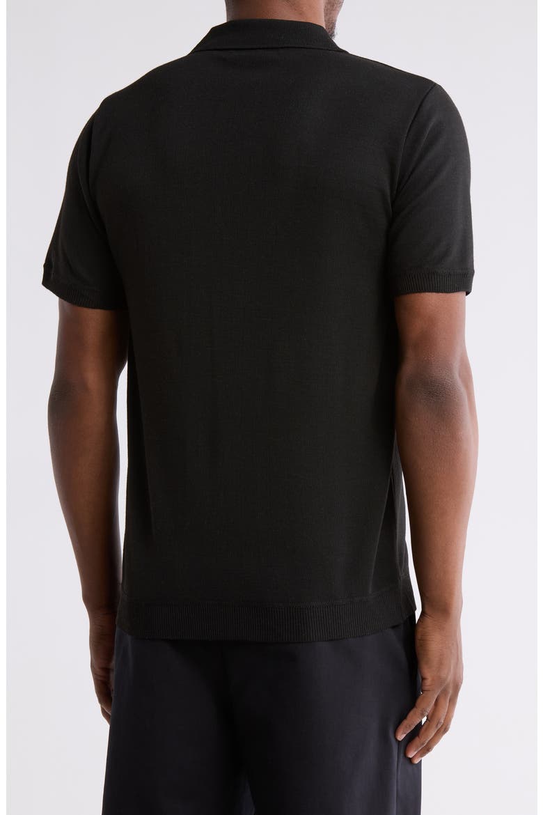Slim Fit Polo Sweater, Alternate, color, BLACK
