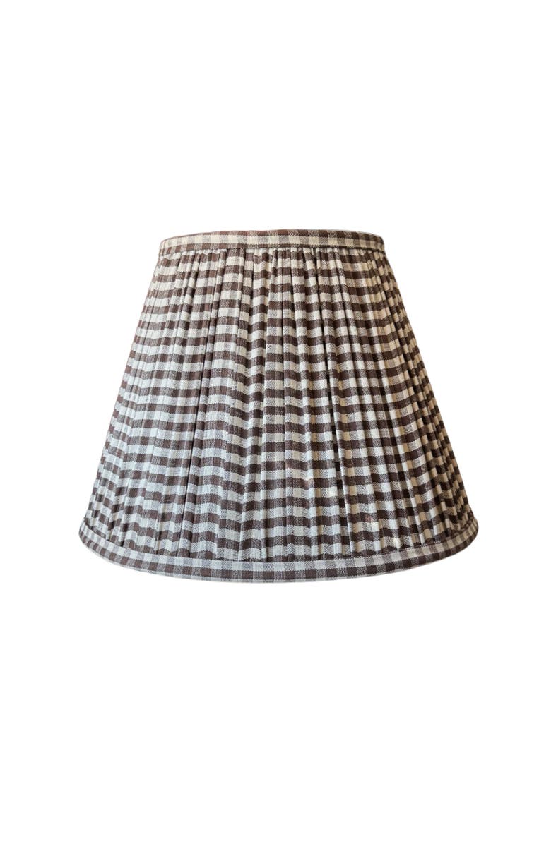 KD Weave Gingham Empire Shade, Alternate, color, Chocolate