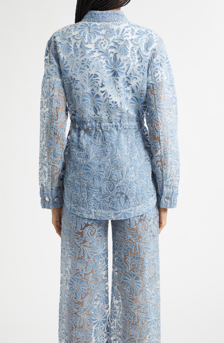 Veronica Beard Lane Burnout Floral Jacket, Alternate, color, Lakeshore