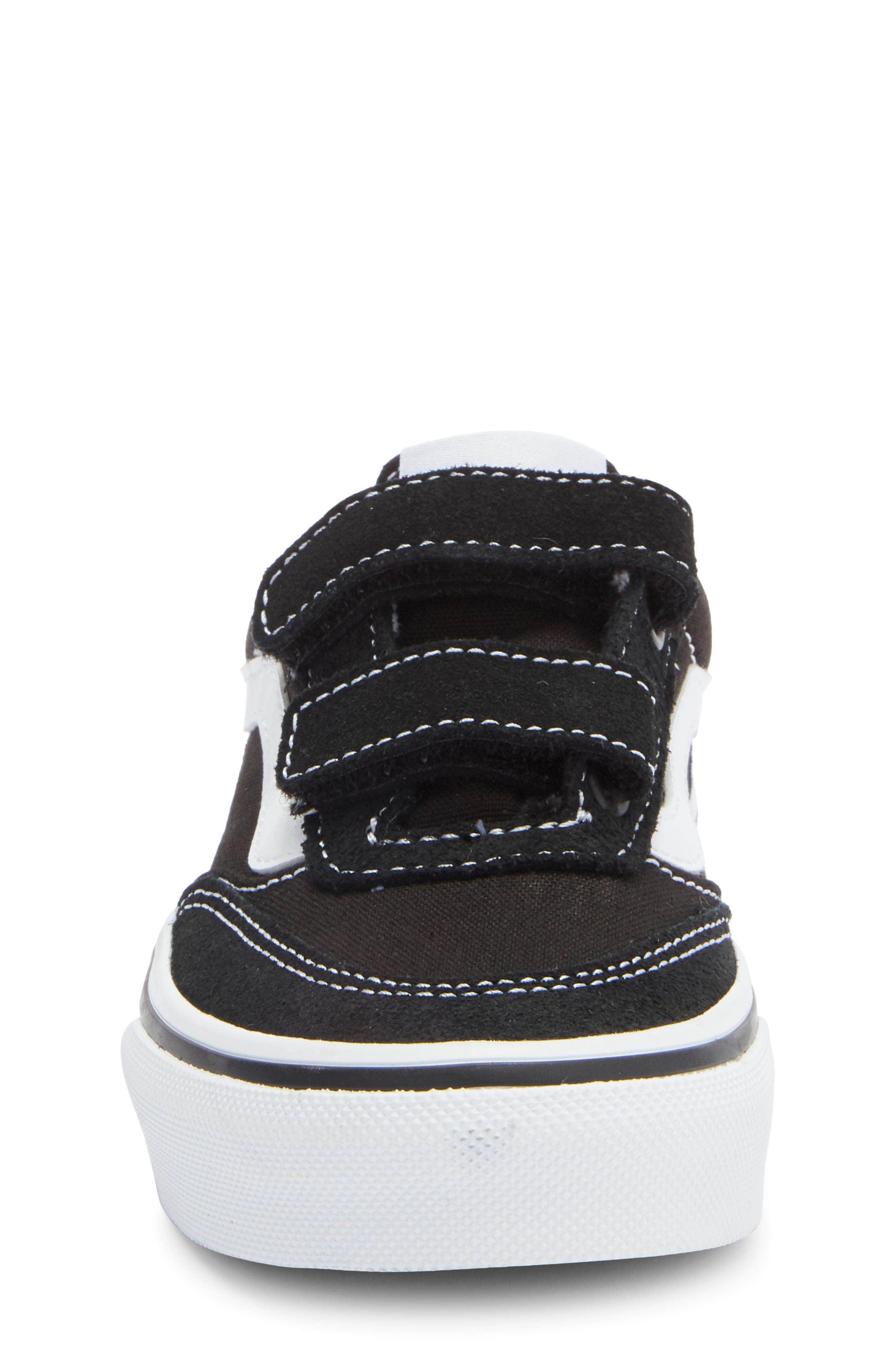Vans Kids' Brooklyn Sneaker, Alternate, color, Suede/Canvas Black/White