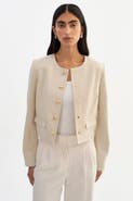 LAMARQUE Francina | Linen Twill Collarless Jacket