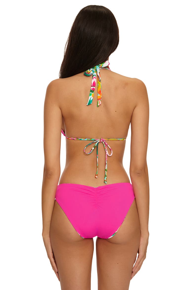 La Vie Reversible Triangle Bikini Top, Alternate, color, PINK MULTI