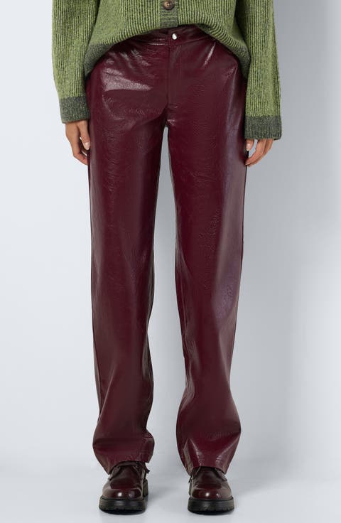 Kane Faux Leather Flare Pants