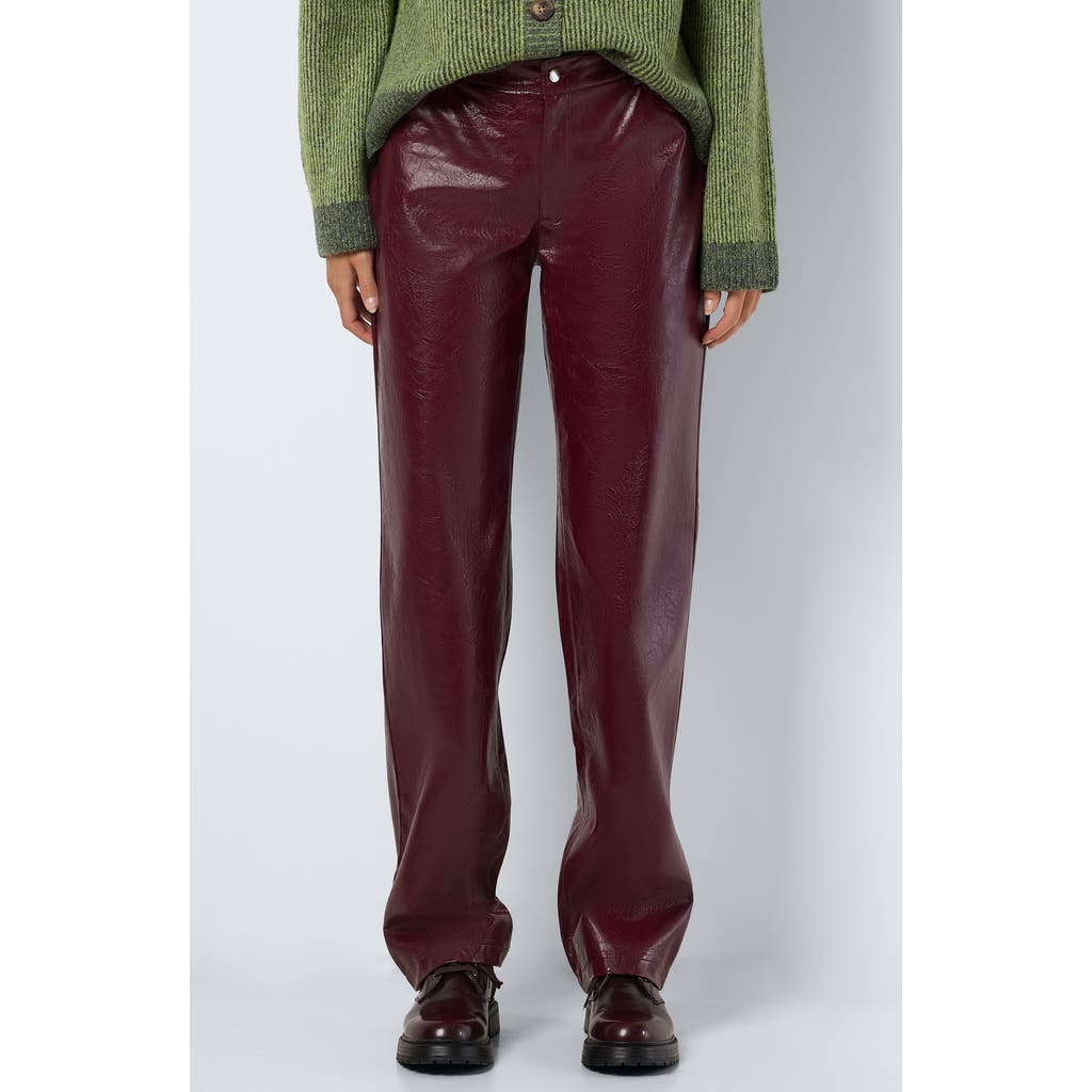 Noisy May Kane Faux Leather Flare Pants