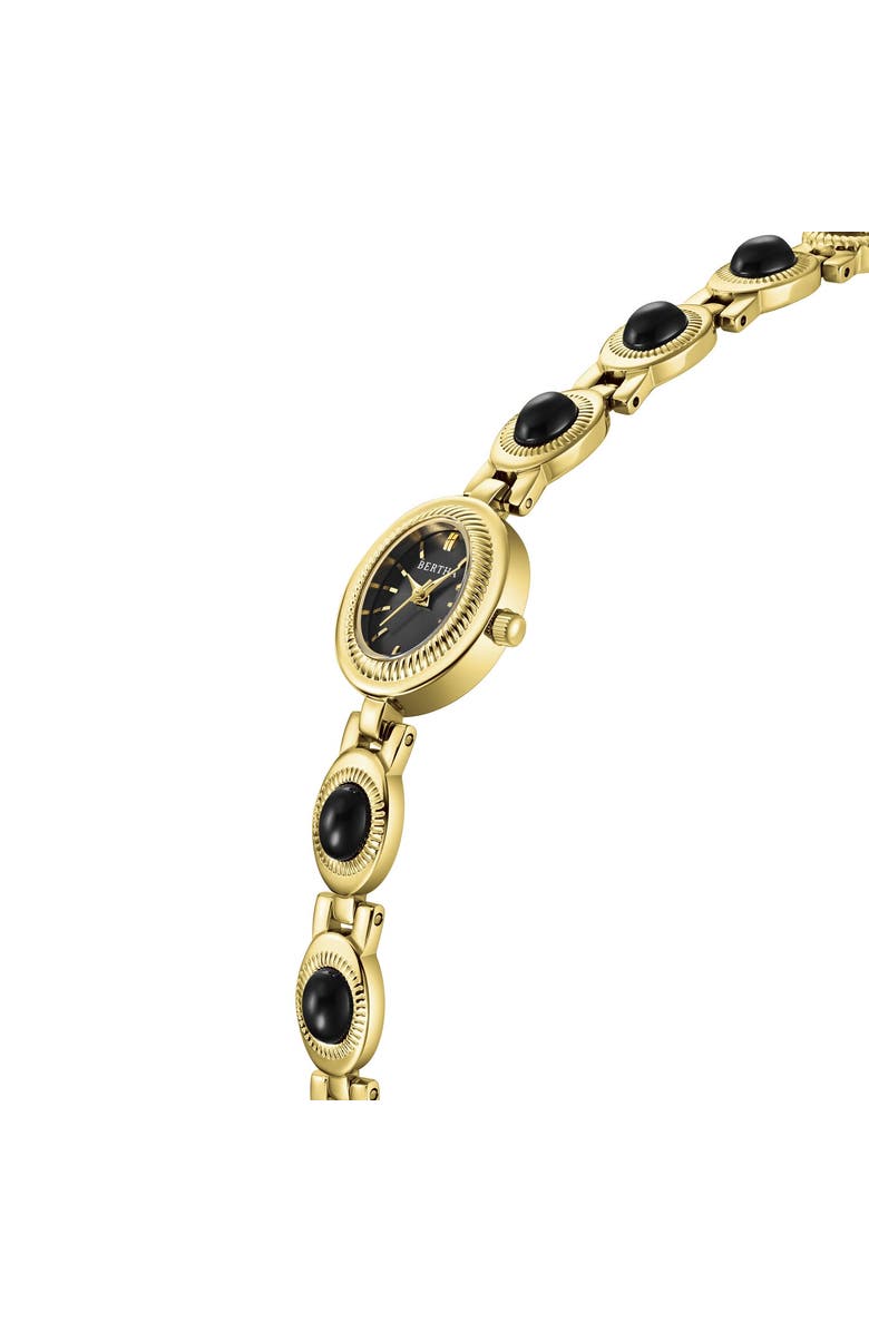 BERTHA Rosalie Jade Stone Bracelet Watch, Alternate, color, Black