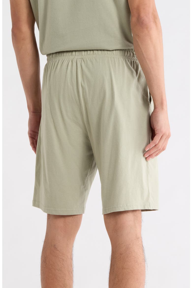 Cotton Basic Sleep Shorts, Alternate, color, GREEN SEAGRASS