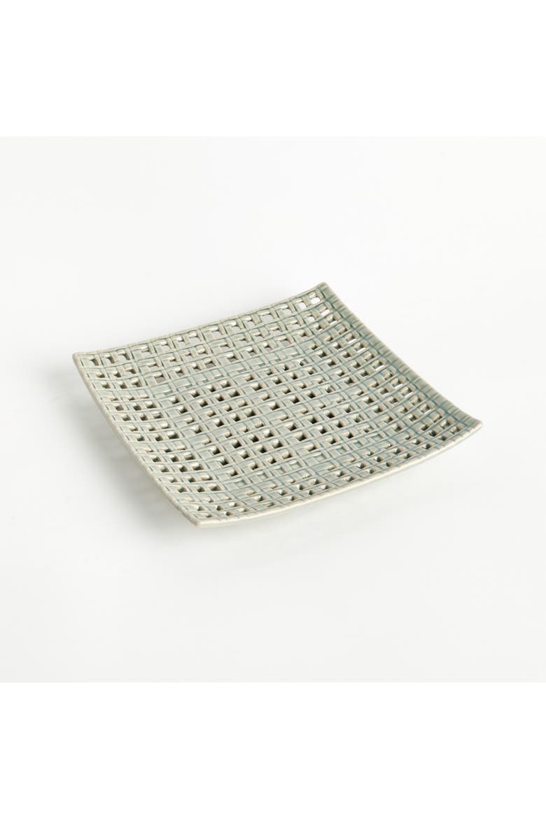 Emily Grey Clay Square Tray, Alternate, color, Gray