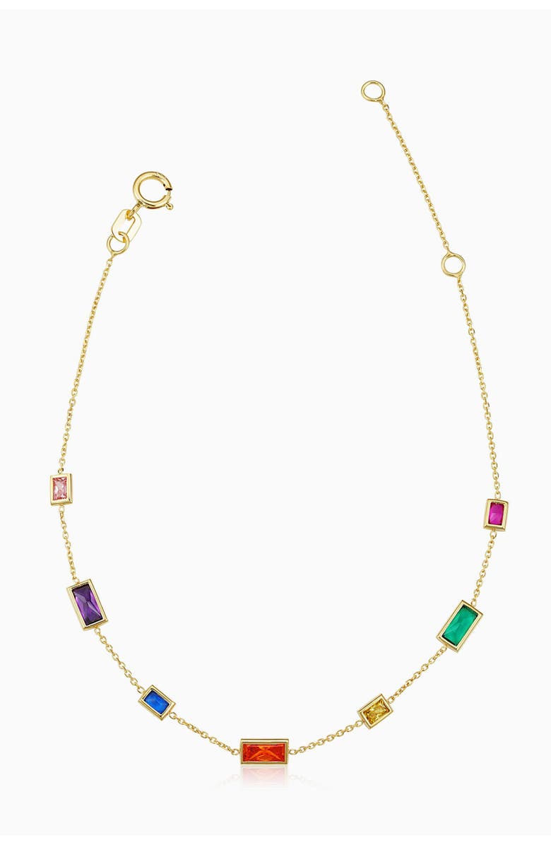 Oradina 14K Yellow Gold Fresco Station Bracelet, Main, color, 