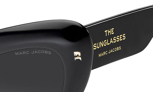 Marc Jacobs 798s Studded Acetate Sunglasses In Crystal Black/dark Grey Sf