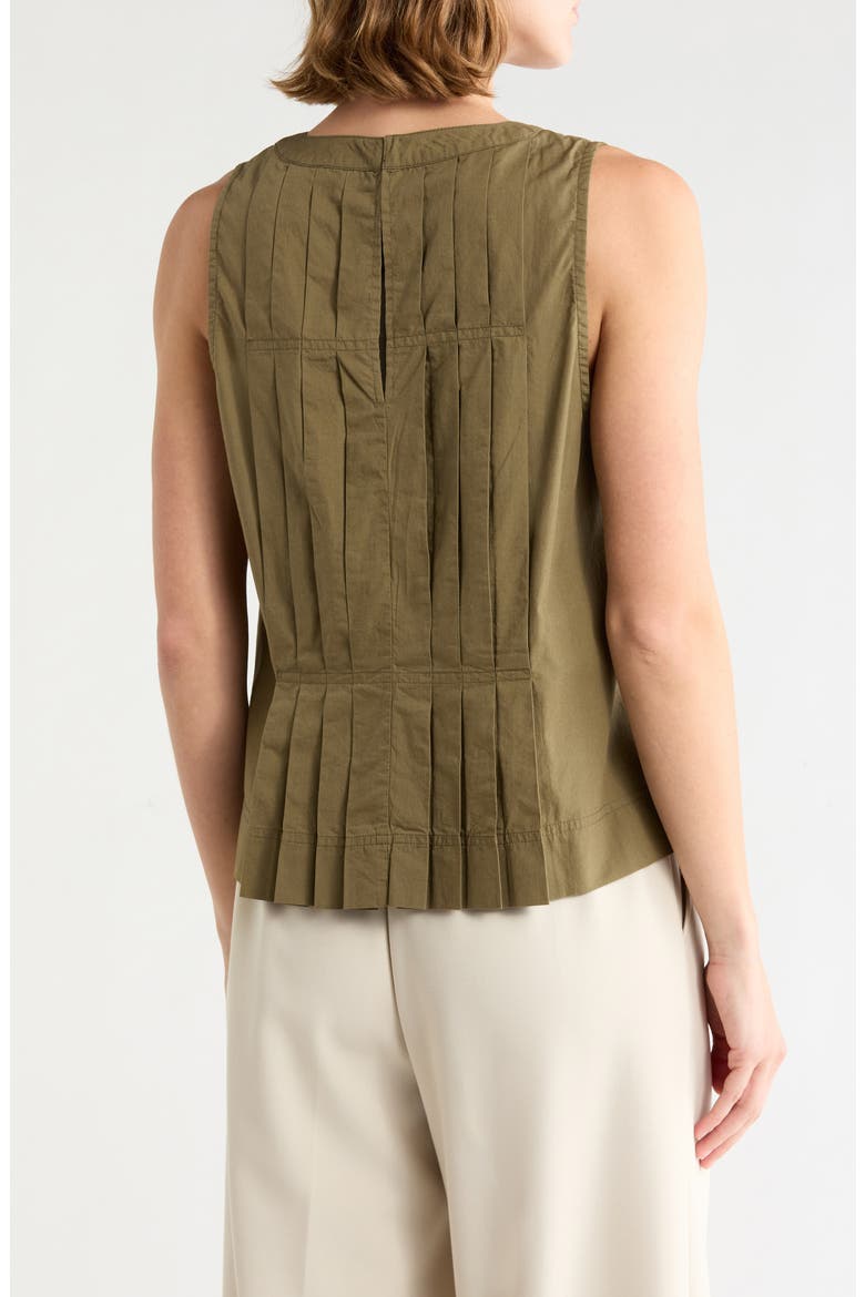 Natalia Pintuck Cotton Top, Alternate, color, OLIVE GREEN