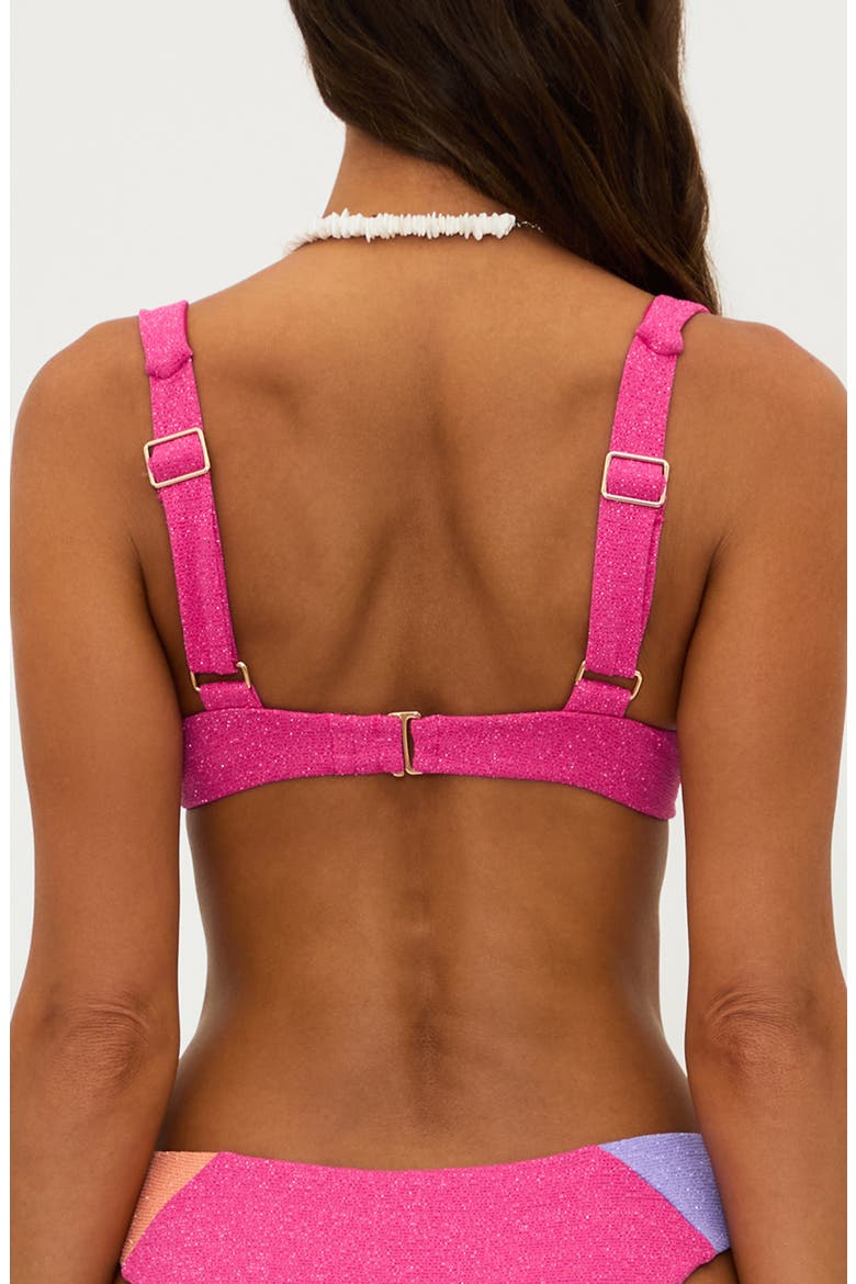 Brooks Metallic Colorblock Underwire Bikini Top, Alternate, color, CORAL BAY COLORBLOCK