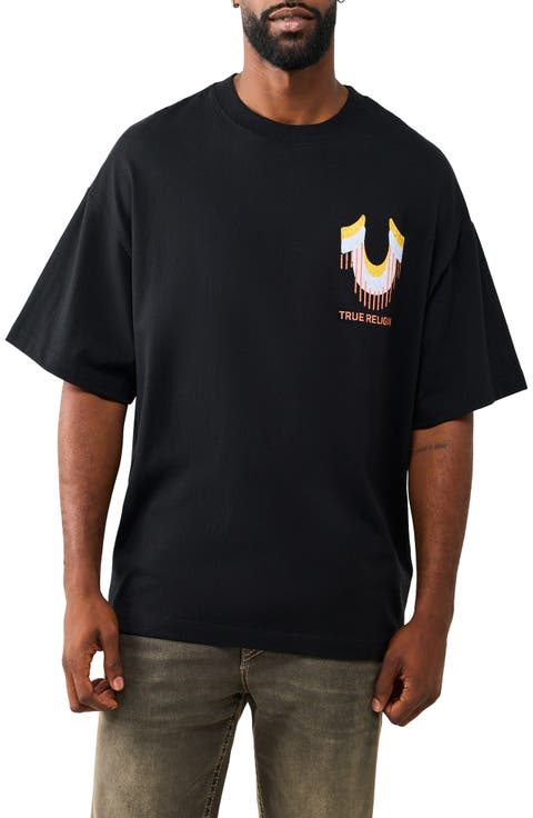 Retro Logo Oversize Cotton Graphic T-Shirt
