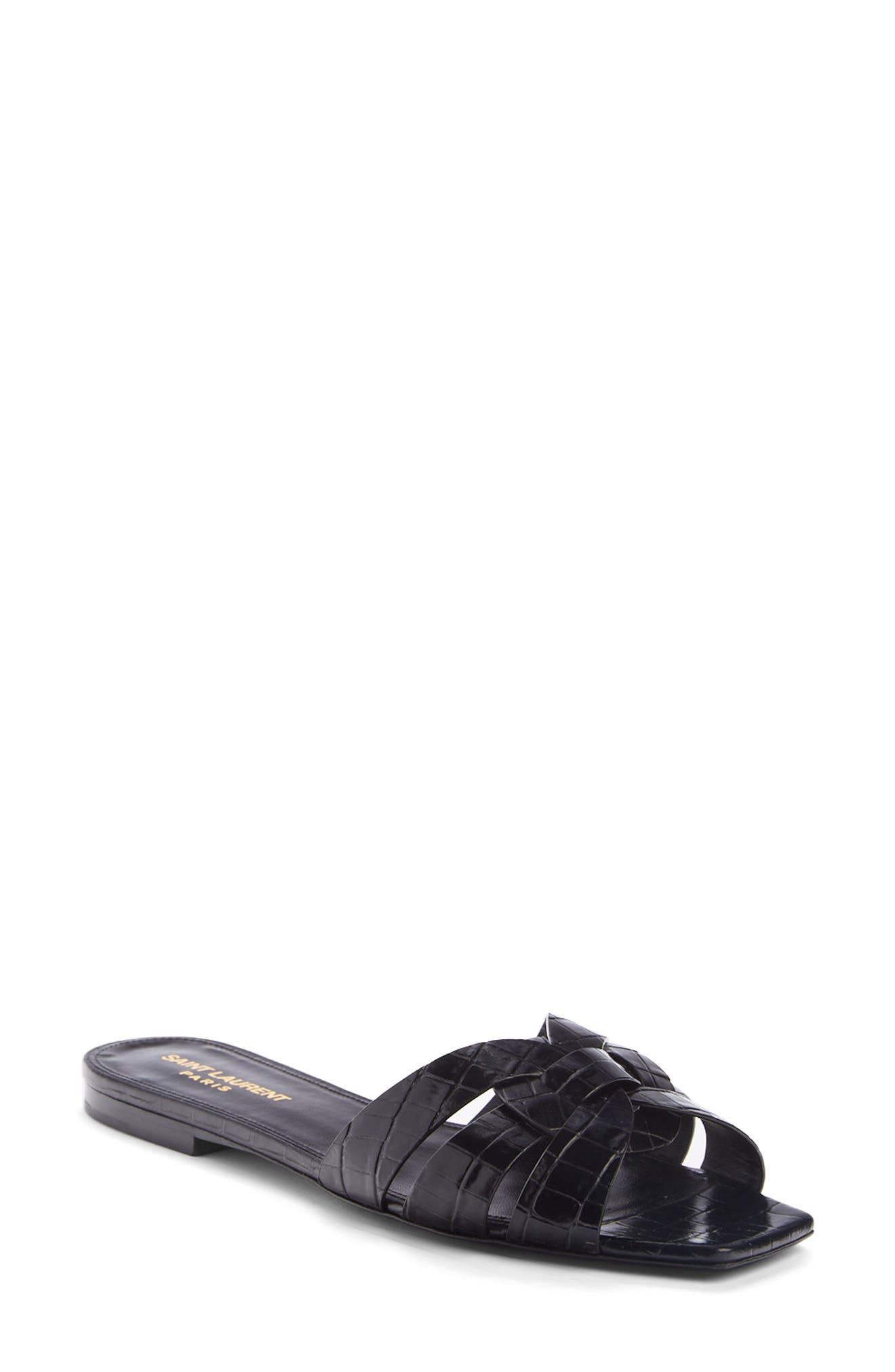 Saint Laurent Tribute Slide Sandal, Main, color, 