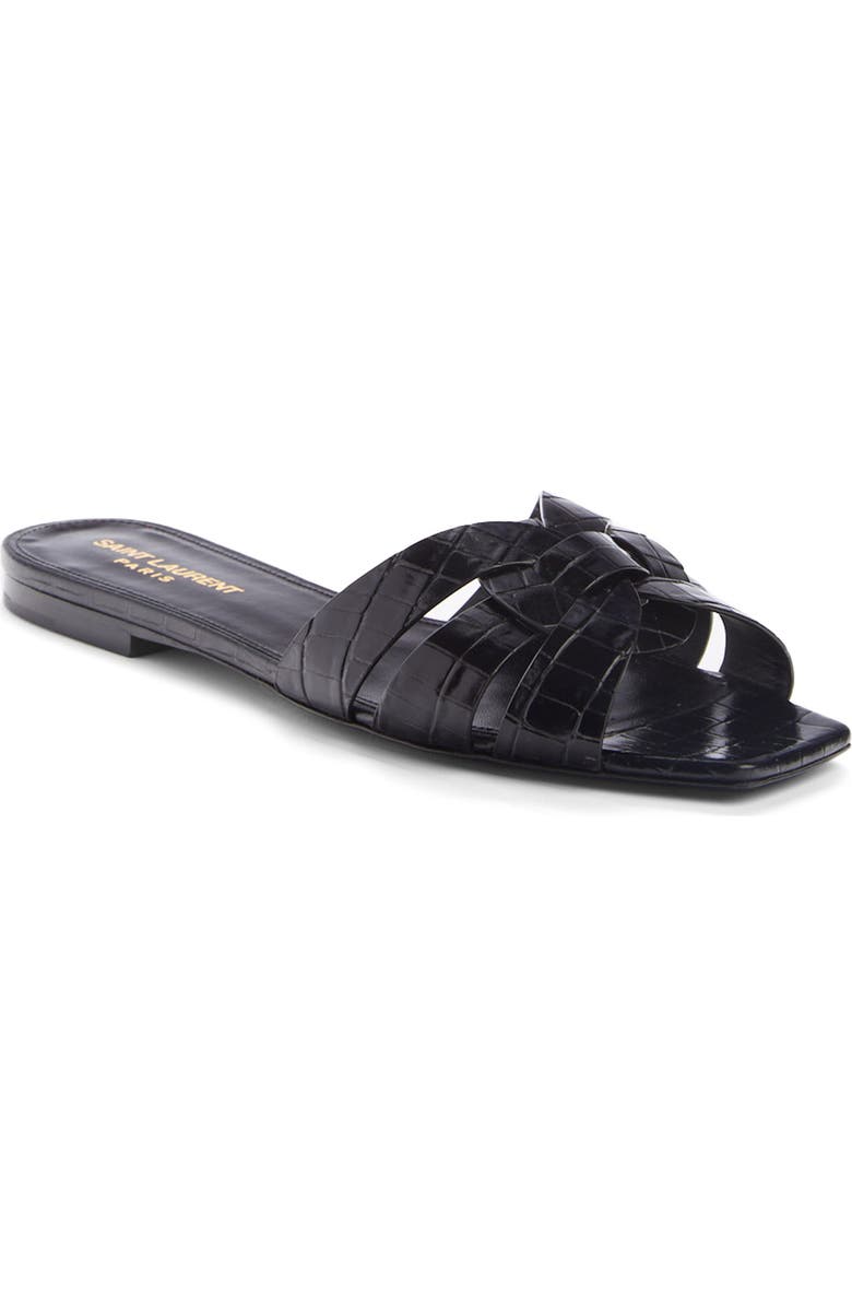 Saint Laurent Tribute Slide Sandal, Main, color,