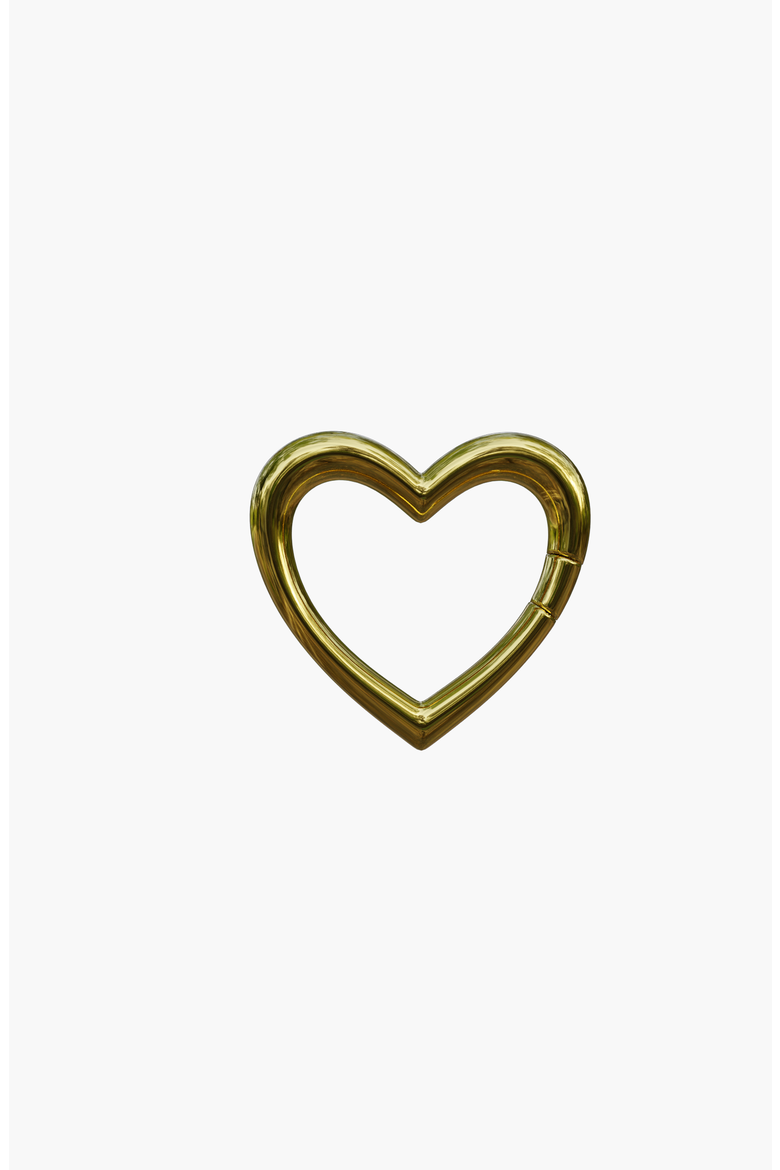 Heart Carabiner Charm, Main, color, Gold