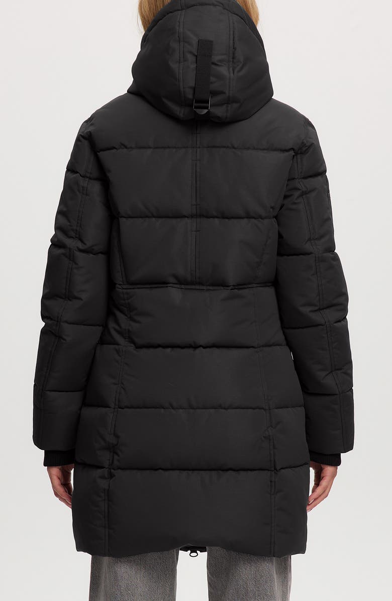 Noize Addie Water Resistant Quilted Hooded Parka, Alternate, color, Black