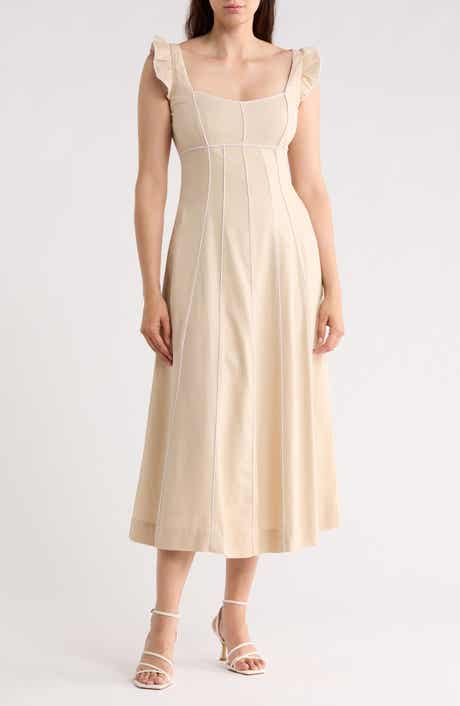 Ellen Tracy Piped Midi Dress