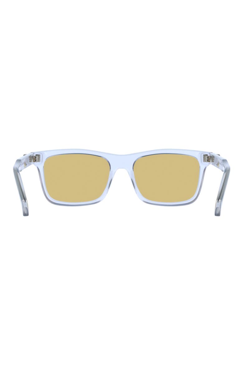55mm Rectangular Sunglasses, Alternate, color, TRANSPARENT GREY